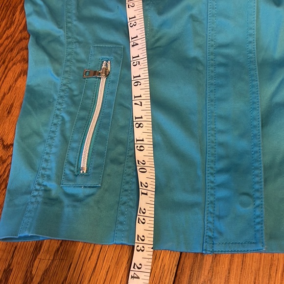 🎁2/$12 JONES NEW YORK LG BEAUTIFUL BLUE FULL ZIP JACKET - Picture 8 of 8